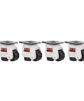 Heavy Duty Retractable Leveling Casters With Durable Nylon Wheels And Beefy Aluminum Hubs Handle Up To 551 Lbs mounted on shop tools.