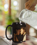 Pouring water into Eight Pack 15 Oz Sublimation Black Coffee Mugs With White Patch For Cricut Mug Press Ready To Rock