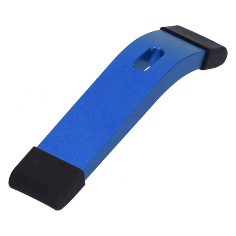 Pro Grade Aluminum T Track Clamp Kit With Soft Plastic Pads For Woodworking Projects, Blue Finish, Heavy Duty Clamping Tool