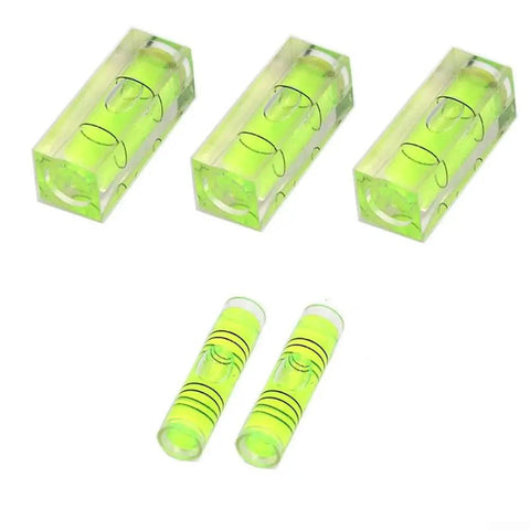 Acrylic Bubble Level Set With 3 Square And 2 Cylindrical Levels, Pro Grade Horizontal Calibrating Tool For Accurate Layout, Calibration