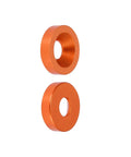 Close-up of 30Pcs M6x1 Aluminum Alloy Bumper Mudguard Screws Set Bold Orange Universal Car And Motorcycle Dress Up Bolts