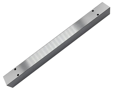 Rock Solid 10 Way Pneumatic Manifold Air Distribution Block Sports sleek aluminum, showing side view and drilled holes for air connection.