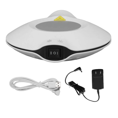 USB Powered Cup Warmer And Cooler Pad, Fast Heat And Chill Beverage Mat For Coffee And Tea, includes USB and power adapter.