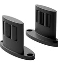Floor Guide For Sliding Barn Door Bottom With Double Sided Roller Design Concealed Pulleys Smooth Quiet Sliding, Black Finish