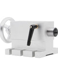 Solid Single Tailstock Base For Cnc Engraving Machines Works Straight Up Perfect With Four Head Rotary A Axis Setup Durable Pro Grade Design No Head Included Yet Ready To Roll side view showing steel frame and adjustable lever
