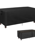 Heavy Duty Waterproof Patio Table Cover 56L x 32W x 28H Inches, Rectangular Outdoor Table Protector from 500D Oxford Fabric
