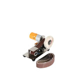 Mini Electric Belt Sander With Grinder Set Perfect For DIY Polishing And Sharpener Tasks versatile sanding machine with belt and polishing wheel.
