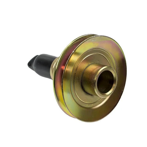 Universal Engine Idler Pulley For Zero Turn Mowers Replaces Part 1193318 showing gold finish and black mounting point for durability.