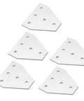 Beefy Heavy Duty Flat Tie Plate Aluminum Alloy L Shaped Bracket Set For Industrial Repairs And Mending Delivers Strong Compression Resistance 5pc