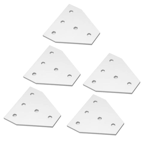 Beefy Heavy Duty Flat Tie Plate Aluminum Alloy L Shaped Bracket Set For Industrial Repairs And Mending Delivers Strong Compression Resistance 5pc