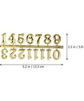 Easy Diy Clock Numeral Kit Three Sets Replacement Dial Numbers For Wall Clocks With Arabic Numerals Measuring 5.23 By 2.28 Inches In Black Silver And Gold For Quick Repair And Stylish Home Decor gold numerals