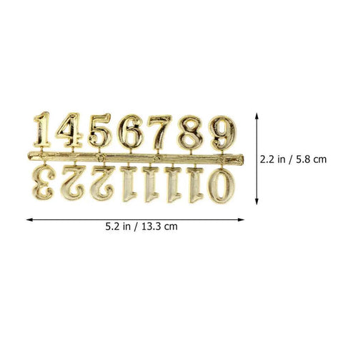Easy Diy Clock Numeral Kit Three Sets Replacement Dial Numbers For Wall Clocks With Arabic Numerals Measuring 5.23 By 2.28 Inches In Black Silver And Gold For Quick Repair And Stylish Home Decor gold numerals