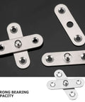 Eight Pack 360 Degree Hidden Door Pivot Hinges in stainless steel, strong bearing capacity, heavy duty cabinet hardware for secret doors