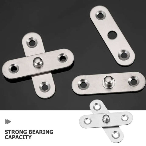 Eight Pack 360 Degree Hidden Door Pivot Hinges in stainless steel, strong bearing capacity, heavy duty cabinet hardware for secret doors