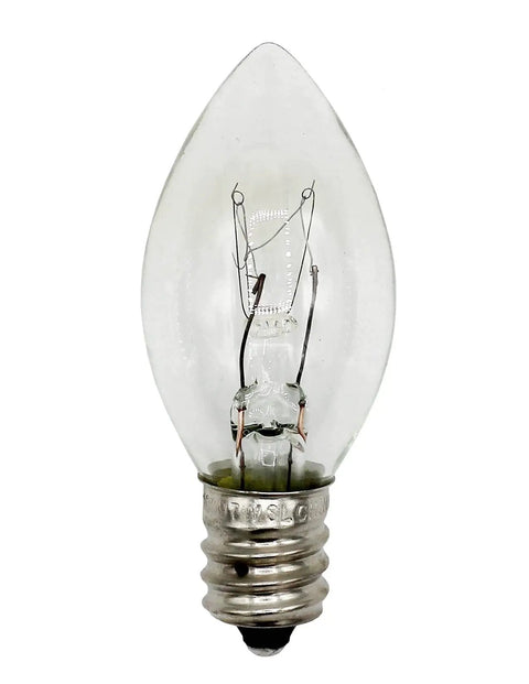 Clip In Lamp Cord With On Off Switch For Christmas Village House 6 Foot White Plug Cord Includes Clear Incandescent Bulb