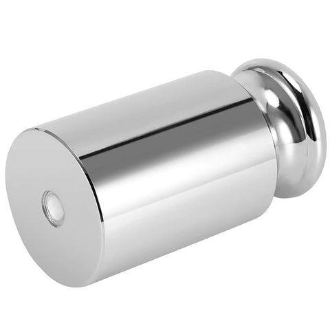 5 Kg Calibration Weight For Digital Scales, Precision Class M1 Steel With Chrome Finish, smooth surface, angled view