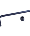 Blue steel L-shaped hex key and small threaded insert (2-piece set)