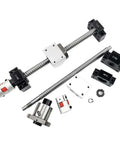 Premium Boss Grade C7 Ball Screw Kit With Single Nut And Bk25 Bf25 Bearing Mounts Plus Dsg32h Coupling For Cnc Engraver 400Mm Length components laid out
