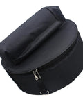 Waterproof Oxford Cloth Drum Backpack With Dead Easy Padded Straps And Adjustable Instrument Gig Bag For Built Different Road Ready Heavy Duty Music Gear Travel Setup Pro Grade Shock Proof Bag, black top view.