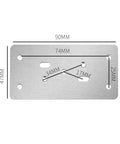 All-In-One Stainless Steel Cabinet Hinge Repair Kit mounting plate with dimensions for Door Cup Base Replacement