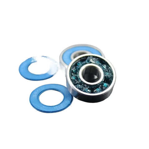 Beefy 608 Deep Groove Ball Bearings Eight By Twenty Two By Seven Millimeters Abec Three Precision Double Rubber Seals Top Shelf Durability For Longboard Trucks Skateboard Frames And Scooter Axles Slick Rolling Performance Four Pack