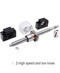 Super Cool 25mm SFE2525 Lead Ball Screw Kit With DSG2525 Nut Housing And BKBF20 Support Plus Couple Just For XYZ Axis Milling Rig At A Nice 2500Mm Length, ball screw kit with coupler