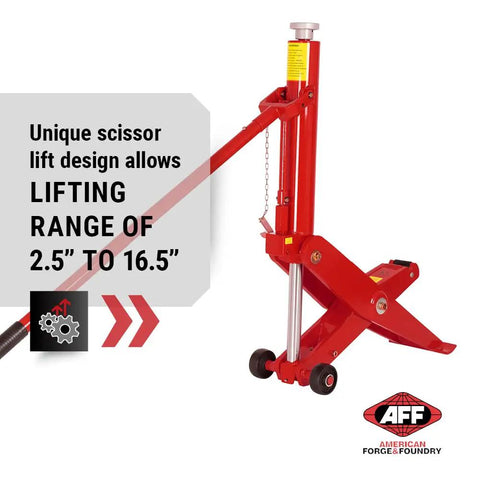 Heavy Duty 7 Ton Forklift Jack That Fits Most Forklift Models With Removable Handle And Wide Lift Range From 2.5 Inches To 16.5 Inches Built Tough And Shop Ready For Industrial Use In Warehouses