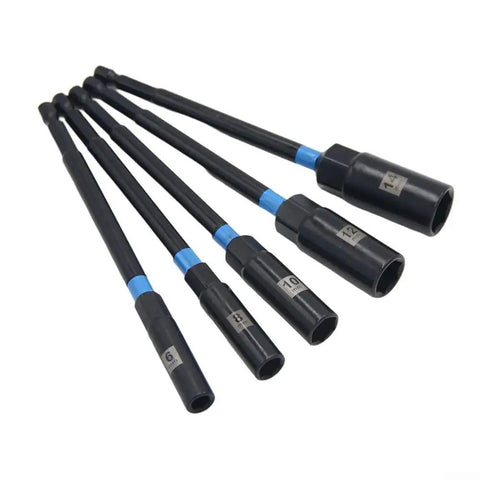 Tough As Nails Hex Socket Wrench Set With 150 Mm Extension Bar For Electric Drills Metric Nut Drivers 6 8 10 12 14 Mm chrome vanadium steel socket set.