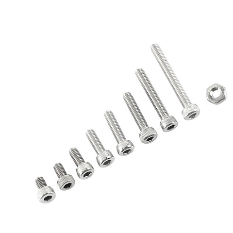 A2 Stainless Steel Hex Socket Screws And Nuts Kit With 200 Screws And 100 Nuts For Home And Office Repairs cap head screws and hex nut