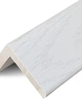 Top Tier Wood Edge Nosing Trim For Window Sills And Door Frames Heavy Duty Stair Edge Guard and Wall Corner Shield, white wood finish.