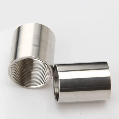 Bang For Your Buck 304 Stainless Steel Cast Pipe Coupling Fitting 1 Inch National Pipe Thread Female To Female Adapter With Glossy Polish Tough As Nails Plumbing Connector For Home Gas And Water Lines 2 Pack