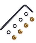 Gold stainless steel screws, four O-rings, and T10 Torx driver for Sig P238 and P938 grip upgrade.