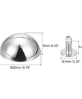 Dope Silver Zinc Alloy Screw Back Rivets Made To Level Up Your Leather Gear Custom Patches And Upholstery Makeovers Featuring A Sharp Round Top Cap Design For Quick Hookup 10 Pack with 20mm cap and M3 screw.