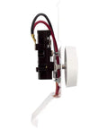 Side view of single pole built in thermostat kit for electric baseboard heaters F Series, showing wires and large adjustable dial