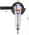 Front view of 4 Inch Pneumatic Angle Grinder High Speed Polisher And Air Grinding Tool With Disc For Polishing And Cutting PVC Handle