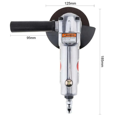 Front view of 4 Inch Pneumatic Angle Grinder High Speed Polisher And Air Grinding Tool With Disc For Polishing And Cutting PVC Handle