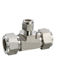 Union tee from Top Tier 316L Stainless Steel Pneumatic Fitting Kit for smooth airline plumbing swaps that seal tight.
