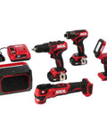 12V Brushless PWRCore 12 Five Tool Combo Kit With Dual 2Ah Lithium Ion Batteries PWRassist USB And PWRJUMP Charger set