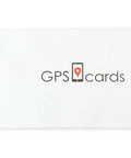 Prepaid Gps Tracking Sim Card Realtime Asset Monitoring Mobile App Ready in a white cardholder with logo.