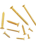 Brass Phillips Countersunk Head Self Tapping Wood Screws M5x25 5 Pack For Tight Hidden Joints Dual End Thread Design