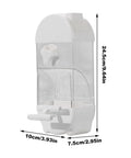 Bird Parent Approved House Shaped Automatic Bird Feeder And Water Dispenser For Parrots And Parakeets Clear 800g size