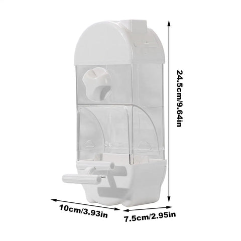 Bird Parent Approved House Shaped Automatic Bird Feeder And Water Dispenser For Parrots And Parakeets Clear 800g size