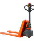 3300 Lb Electric Pallet Jack With 48 Inch Forks And Lithium Battery Powered Walking Truck For Warehouse Shipping Heavy Duty Cargo Handling, side view