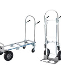Heavy-Duty Aluminum Hand Truck Dolly With Convertible Two-In-One Design And Pneumatic Wheels For Easy Moving Quickly Switch To Platform Cart Make Moving Heavy Loads A Breeze Rugged Durable Versatile Use, 50x46x131 cm