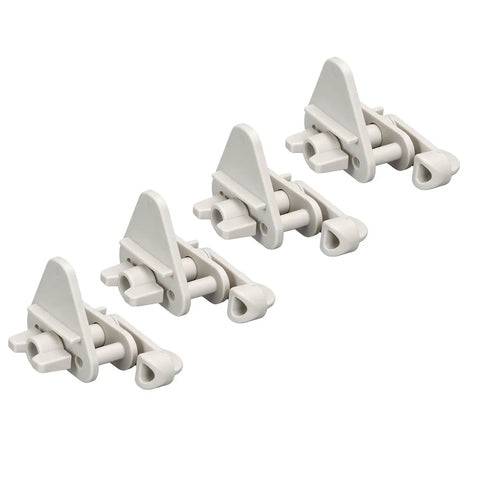 Top Shelf Pontoon Gate Latch For Square Boat Frames Fits One To One Point Two Five Inches, set of four durable ABS latches.