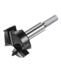 Forstner drill bit, 50 mm carbide with 3 flutes and 4 spurs, metal shank