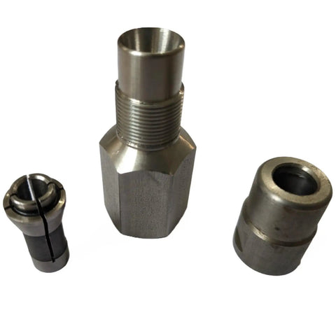 Five Eighth UNC Thread Adapter With One Quarter Inch Collet For Angle Grinders 303 stainless body parts
