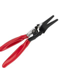 Heavy Duty Hose Clamp Pliers Kit With Thickened Jaws And Gloves Squeeze Straight Auto Clamps On Water Pipes Fuel Tubing Like A Boss Without Slipping, red handles