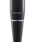 Heavy Hitter Immersion Hand Blender Packs A Killer 300 Watt Motor With Two Adjustable Speeds To Quickly Blend Silky Smoothies Thick Soups And Baby Food No Drama, sleek black design.