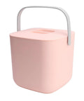 Pink Compact Countertop Dishwasher With 360 Degree Rotating Spray And Fifteen Minute Automatic Shutoff, compact ABS container with handle.